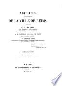 Archives législatives de la ville de Reims: 2 ptie. Statuts