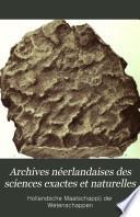 Archives néerlandaises des sciences exactes et naturelles