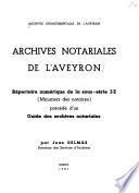 Archives notariales de l'Aveyron