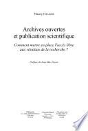 Archives ouvertes et publication scientifique