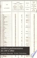 Archives parlementaires de 1787 à 1860