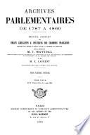 Archives parlementaires de 1787 à 1860