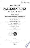 Archives parlementaires de 1787 à 1860