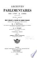 Archives parlementaires de 1787 à 1860