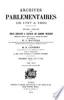 Archives parlementaires de 1787 à 1860