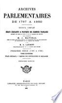 Archives parlementaires de 1787 à 1860