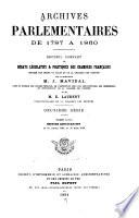 Archives parlementaires de 1787 à 1860