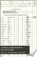 Archives parlementaires de 1787 à 1860