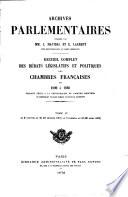 Archives parlementaires de 1787 à 1860