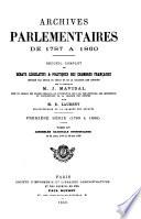 Archives parlementaires de 1787 à 1860