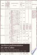 Archives parlementaires de 1787 à 1860