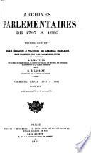 Archives parlementaires de 1787 à 1860