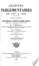 Archives parlementaires de 1787 à 1860
