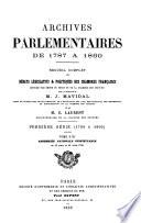Archives parlementaires de 1787 à 1860