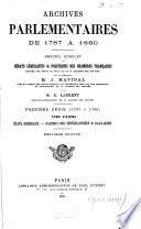 Archives parlementaires de 1787 à 1860