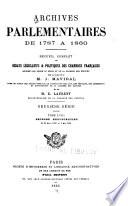 Archives parlementaires de 1787 à 1860