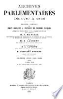 Archives parlementaires de 1787 à 1860