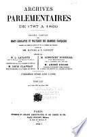 Archives parlementaires de 1787 à 1860