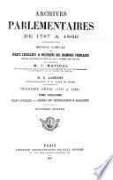 Archives parlementaires de 1787 à 1860