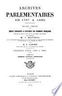 Archives parlementaires de 1787 á 1860
