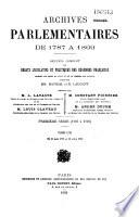 Archives parlementaires de 1787 à 1860