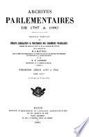 Archives parlementaires de 1787 á 1860