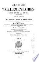 Archives parlementaires de 1787 à 1860
