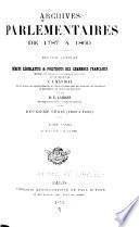 Archives parlementaires de 1787 à 1860