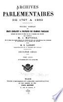Archives parlementaires de 1787 à 1860