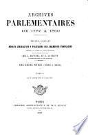 Archives parlementaires de 1787 à 1860