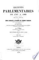 Archives parlementaires de 1787 à 1860