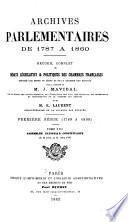 Archives parlementaires de 1787 à 1860