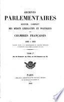 Archives parlementaires de 1787 à 1860