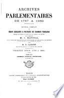 Archives parlementaires de 1787 à 1860