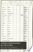 Archives parlementaires de 1787 à 1860