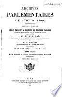 Archives parlementaires de 1787 à 1860