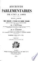Archives parlementaires de 1787 à 1860