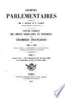 Archives parlementaires