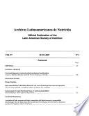 Archivos latinoamericanos de nutrición