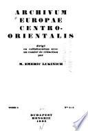 Archivum Europae centro-orientalis