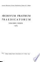 Archivum Fratrum Praedicatorum