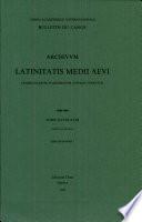 Archivum Latinitatis medii aevi. 46/47. 1986/87 (1988)