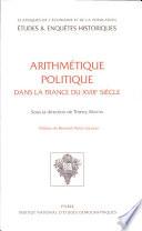 Arithmétique politique dans la France du XVIIIe siècle