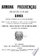 Armana prouvencau. Adouba e publica de la man di Felibre