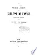 Armorial historique de la noblesse de France
