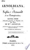 Arnoldiana, ou Sophie Arnould et ses contemporaines