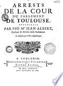 Arrêts de la cour du parlement de Toulouse
