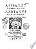 Arrianus de venatione, Luca Holstenio interprete