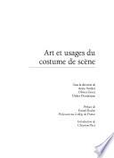 Art et usages du costume de scène