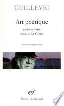 Art poétique / Paroi / Le chant